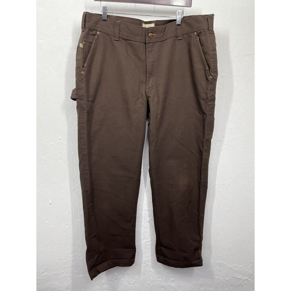 CABELA'S MENS BROWN CANVAS CARPENTERS  WORK PANTS SIZE 38 X 30